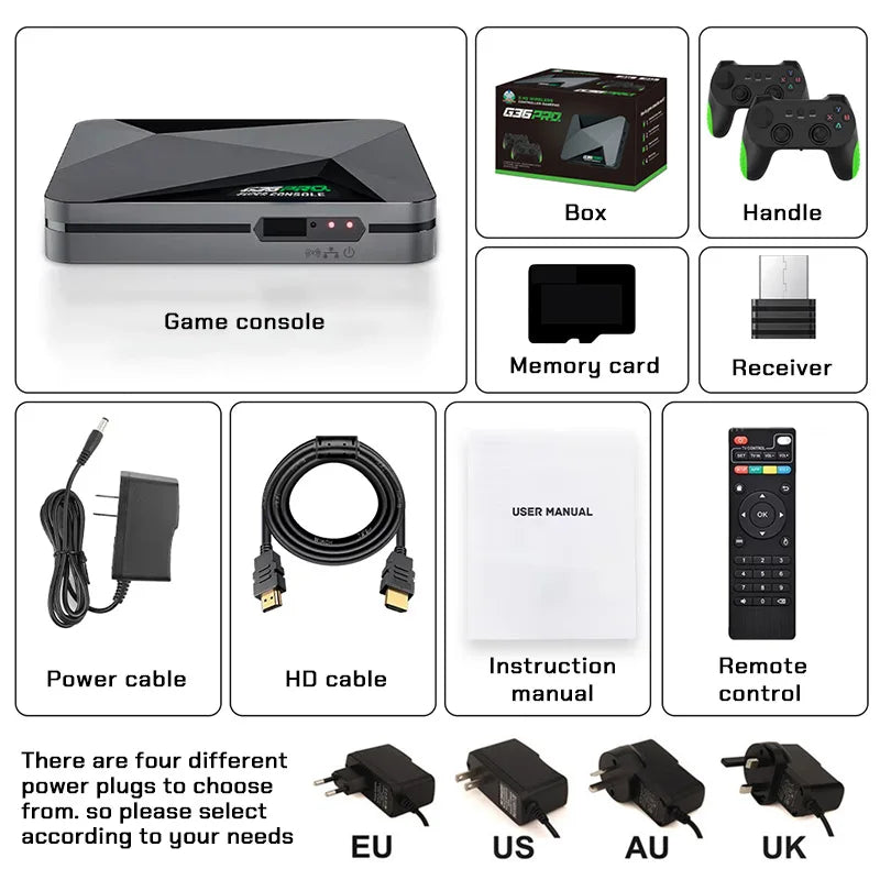 Super Console G36 Pro 128G 256G Retro Video Game Console with 90000+ Games for MAME/PS1/PSP/DC Retro Kid Gift Game Console 4K HD
