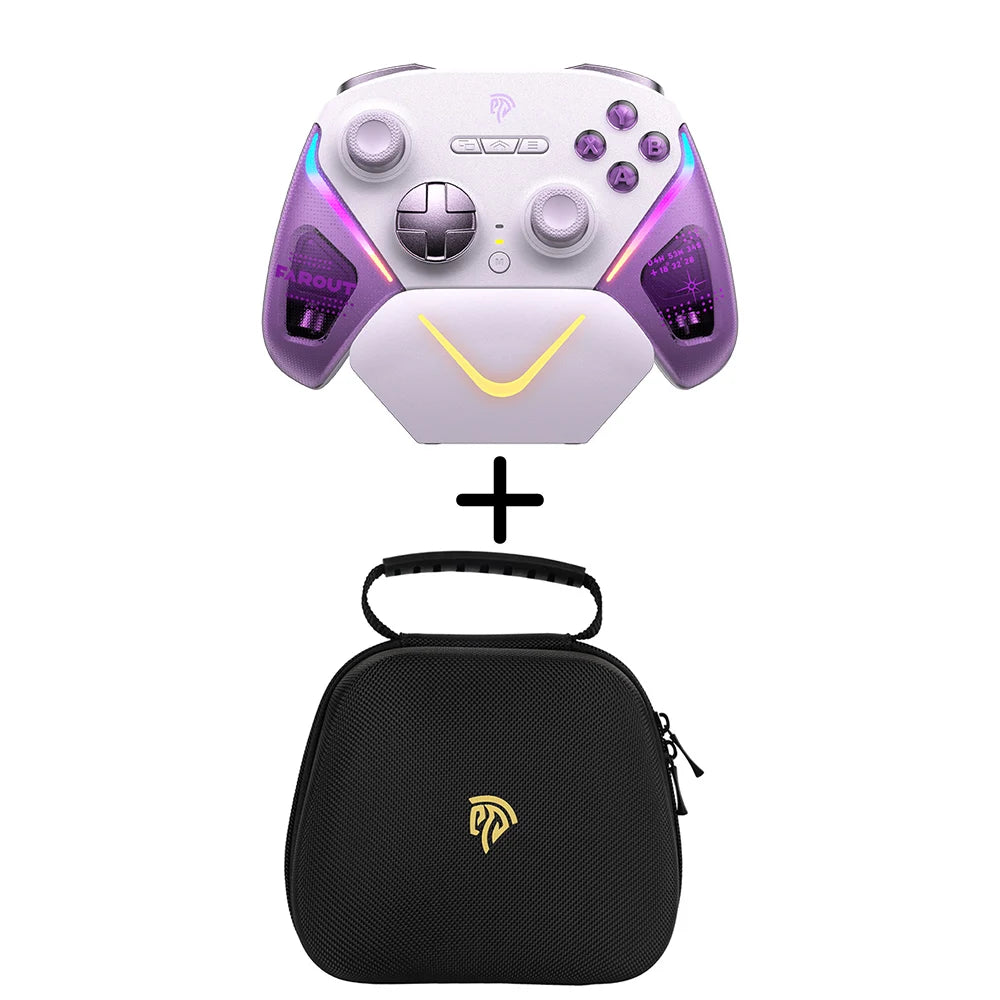 EasySMX D10 Wireless Gamepd TMR Sticks Charging Dock Controller Compatible with PC/Switch/Phone/Steam/TV, Dual-Mode Triggers