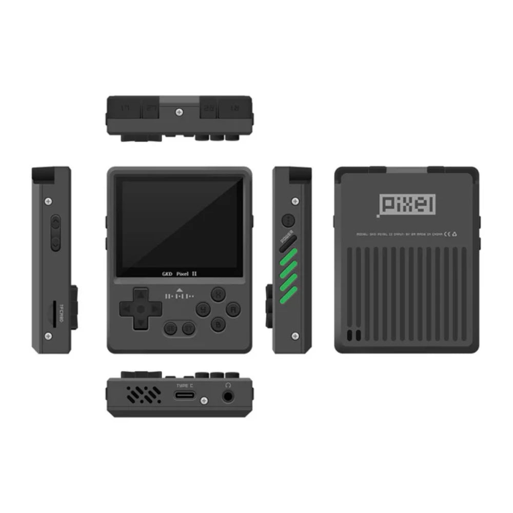 5000+ Games 2025 GKD Pixel 2 Metal Handheld Game Console 2.4" IPS 640x480 Retro PSP PSone 64GB CNC Portable Birthday Gift