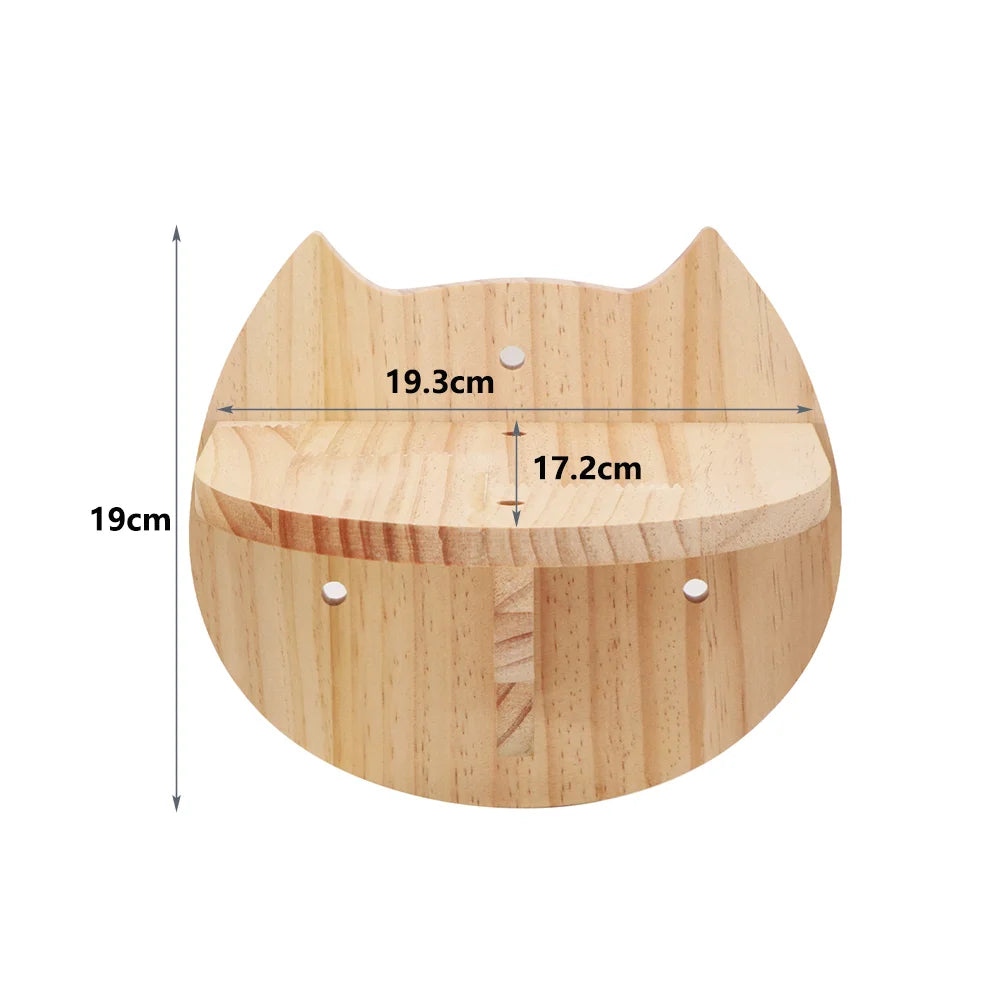 Cat Climbing Shelf Wall Mounted Furniture Cat Bridge and House Wooden Pet Shelves Tree Tower For Sleeping Climbing Cat Perch