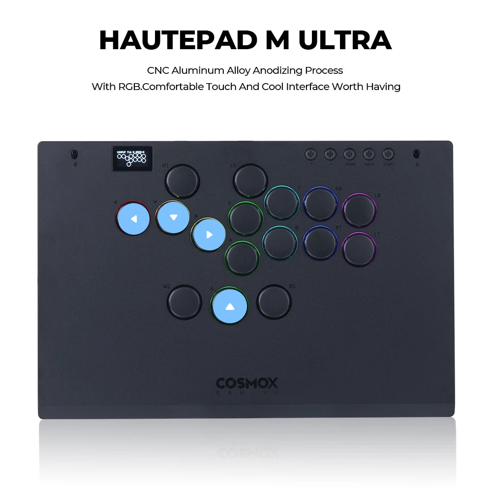 Haute42 M-Ultra Aluminium Alloy Leverless Arcade Stick Hitbox Controller For PC/ Ps4 / Ps5 /Switch Arcade Leverless Controller