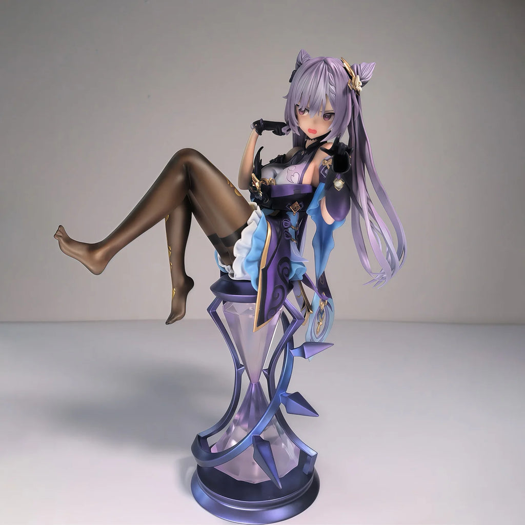 Keqing-Genshin Impact Series Peripheral Figurine Model Table Decoration Birthday Gift Trendy Toy Scene Decoration, Car Decoratio