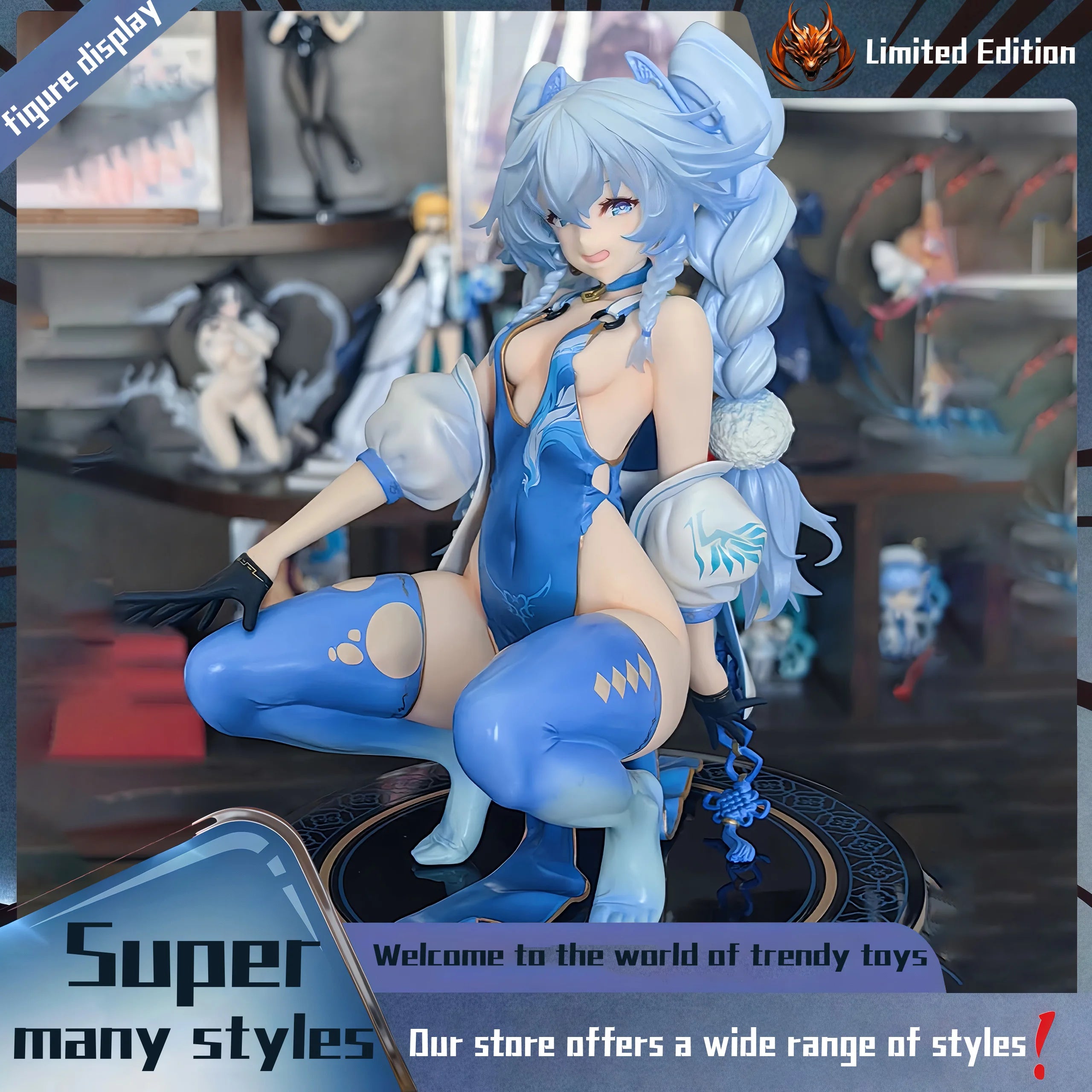 Blue Charm PA-15 Peripheral Figurine Model Table Decoration, Birthday Gift, Trendy Toy Scene Decoration, Car Decoration