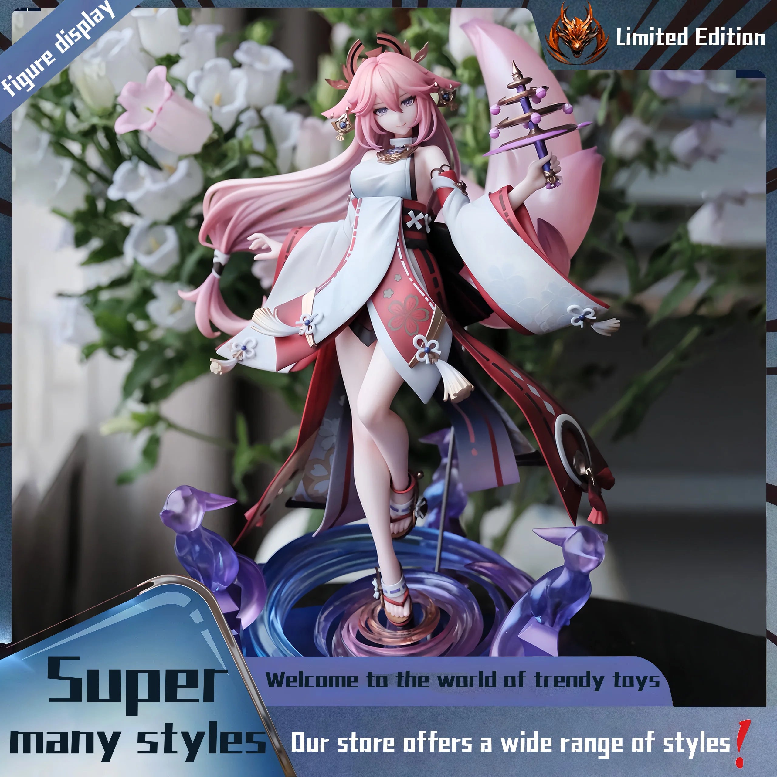 Yaeya Shenzi Peripheral figurine model table decoration, birthday gift, trendy toy scene decoration, car decoration