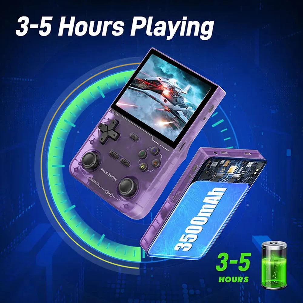 K36 Open Source Handheld Game Console 3.5'' Retro PSP Emulator Dual 3D Joysticks 64G/128G 10000+ Classic Games