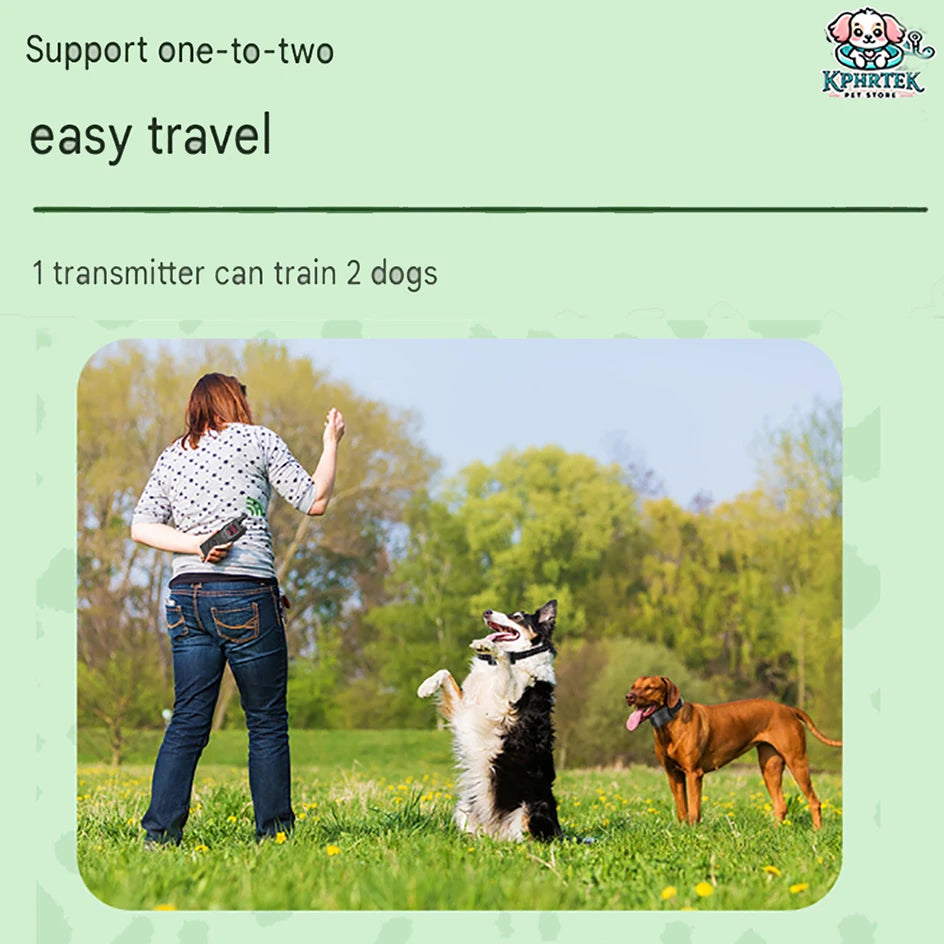 For 1 Dog Wireless Electronic Dog Fence & Training Collar, Portable Handheld Barking Stopper, Rechargeable Waterproof Remote Con