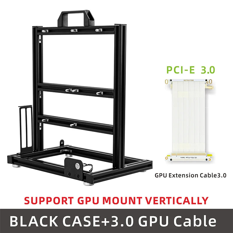 METALFISH BlockCase Aluminium Open Frame Case unterstützt ATX/M-ATX Mainboard GPU Mount Horizontal 240 Wasserkühler Gaming Cabinet