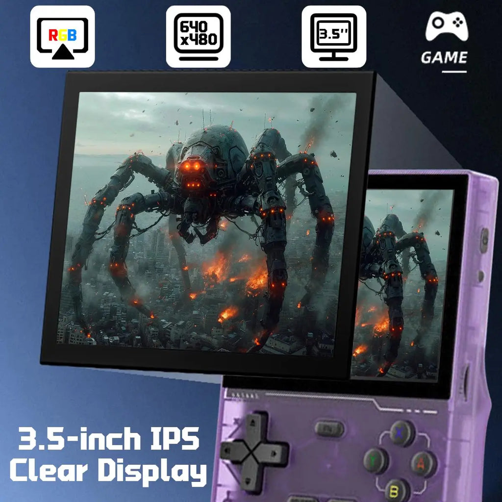 Retro Handheld Game Console: 18000+ Pre-loaded Games, 40+ Emulators Supported, 3500mAh Battery, 3.5-inch IPS Screen