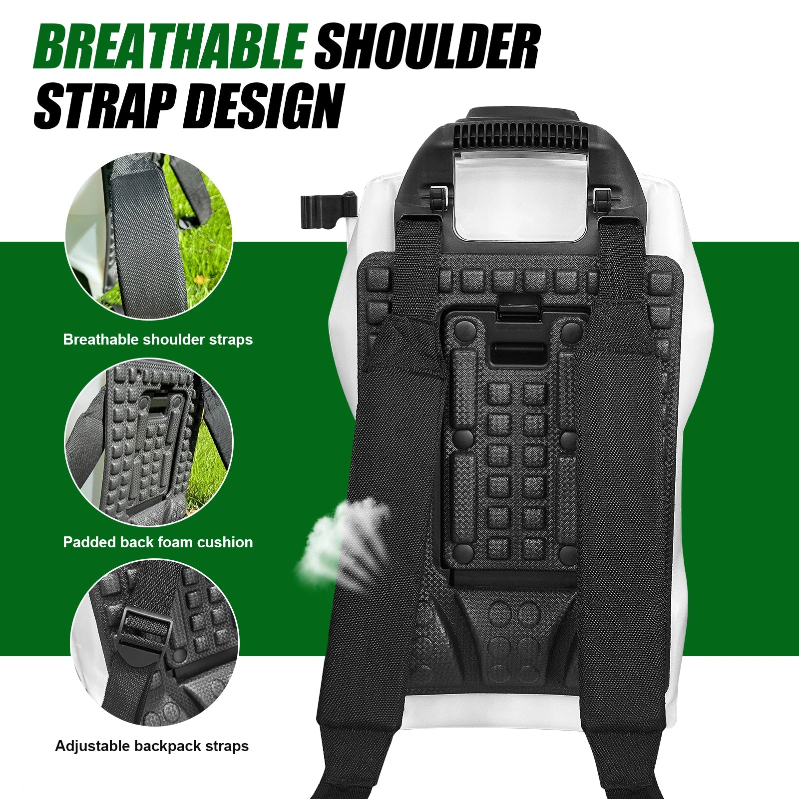 4 Gallon Backpack Sprayer 16L Battery Powered Garden Sprayer 75 PSI Electric Sprayer 2.5Ah Battery&Charger included