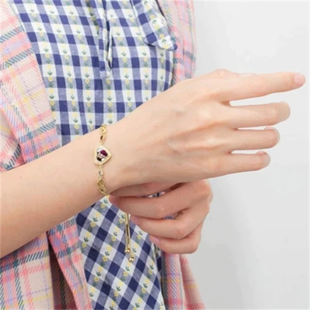 Custom Heart Photo Pendant Infinity Nameplate Bracelet Engraved With Name and Birthstone Personalized Exquisite Jewelry Gifts