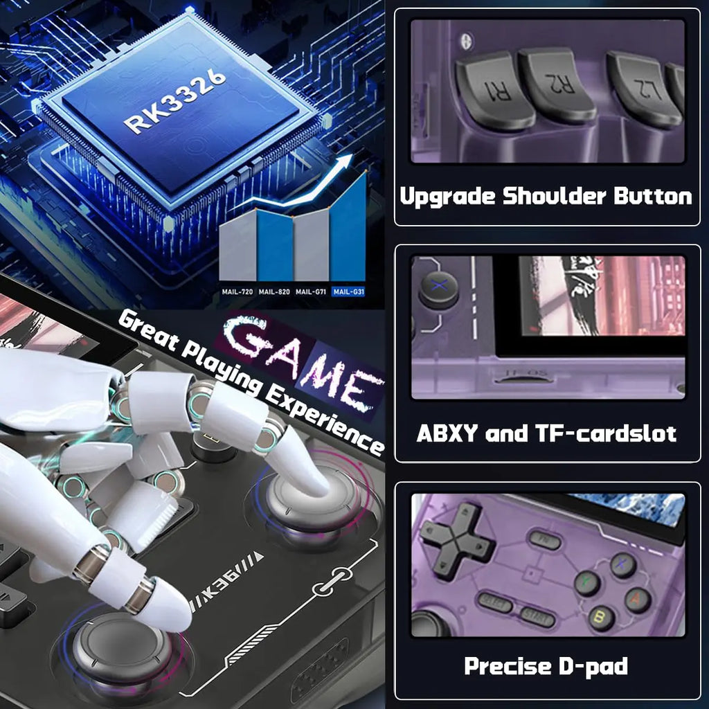 Retro Handheld Game Console: 18000+ Pre-loaded Games, 40+ Emulators Supported, 3500mAh Battery, 3.5-inch IPS Screen