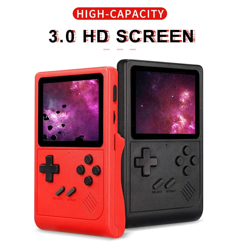 GB300 Portable Handheld Game Player 3.0 inch Screen TV Video Game Console AV Output Retro Game Console Built-in 8G 6000+ Games