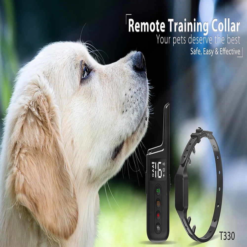 For 1 Dog Electric Shock Column Powerful Electric Vibration Electric Shock Collar With 300M Remote Control Training Device