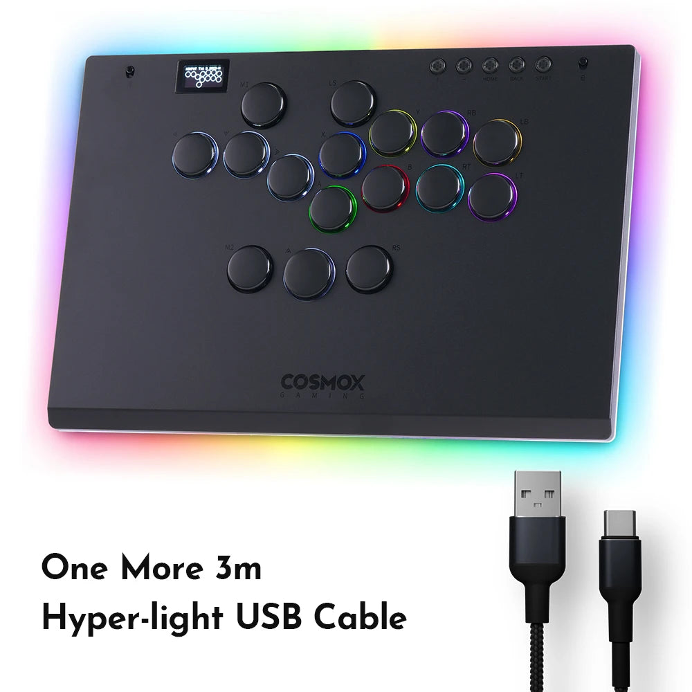 Haute42 M-Ultra Aluminium Alloy Leverless Arcade Stick Hitbox Controller For PC/ Ps4 / Ps5 /Switch Arcade Leverless Controller