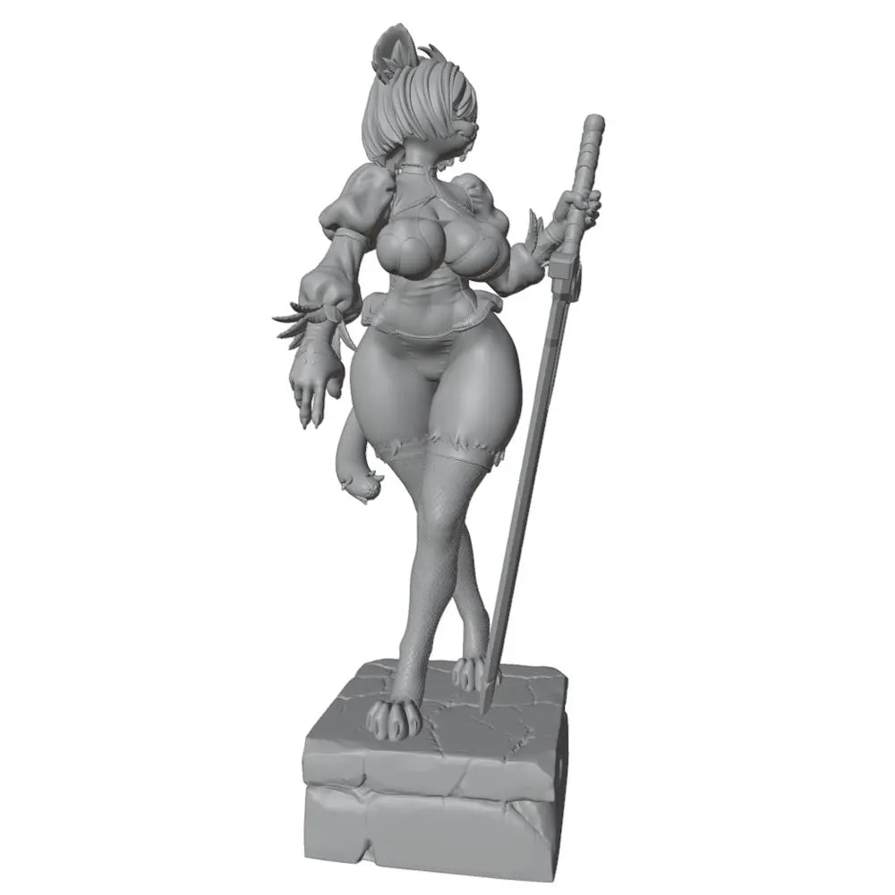 1/24 Orcs Female Warrior Resin Model Kits  3D Printed Gray Model Figurine DIY Doll Collection Unassembled And Unpainted