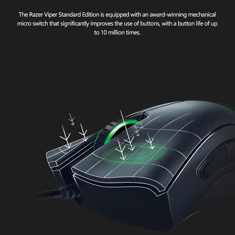 Razer Black Widow Mechanische Tastatur Viper Gaming Maus Grün Hintergrundbeleuchtung Computer E-Sport Set Warcraft