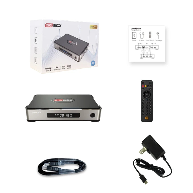 [Genuine] DIGIBOX D6 MAX Android TV Box Hot Sell in Japan,USA, Compatible Upgraded from D3 PLUS, Similar to EVPAD 11P Function