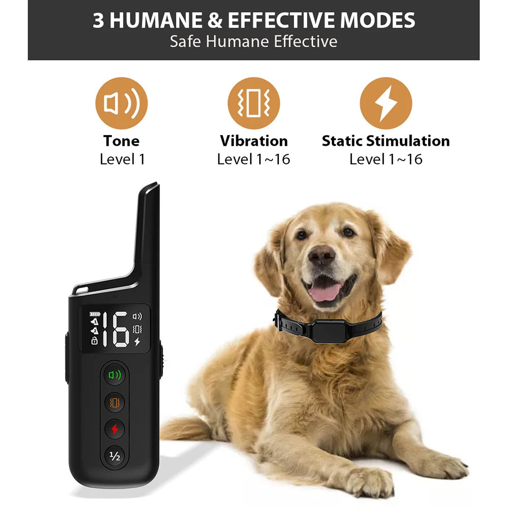 For 1 Dog Electric Shock Column Powerful Electric Vibration Electric Shock Collar With 300M Remote Control Training Device