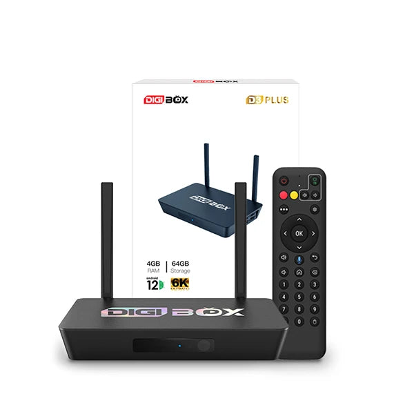 [Genuine] DIGIBOX D6 MAX Android TV Box Hot Sell in Japan,USA, Compatible Upgraded from D3 PLUS, Similar to EVPAD 11P Function