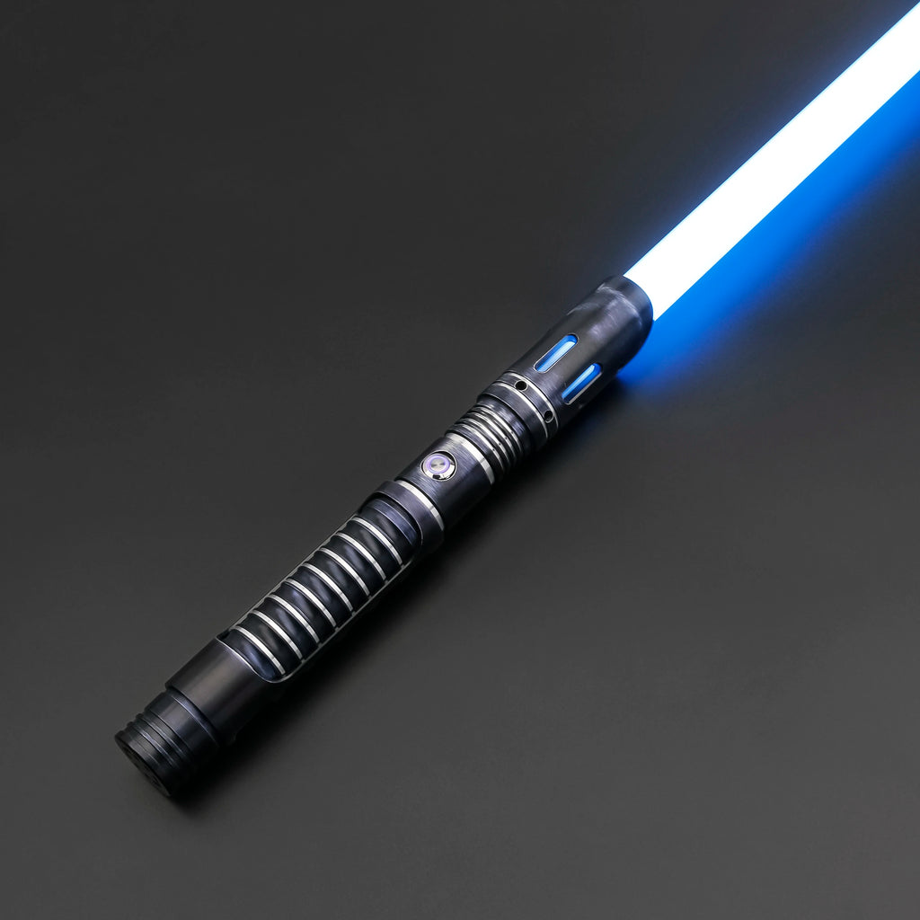 TXQSABER Heavy Dueling RGB / Neo Pixel Smooth Lightsaber Colors Changing Metal Hilt Lock up Blaster Laser Jedi Sword Kids Toys