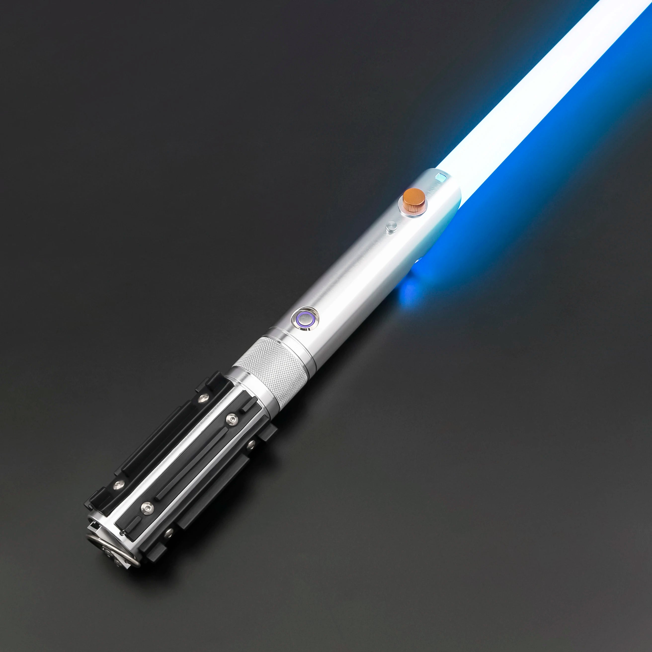 TXQSABER Heavy Dueling RGB / Neo Pixel Smooth Lightsaber Colors Changing Metal Hilt Lock up Blaster Laser Jedi Sword Kids Toys
