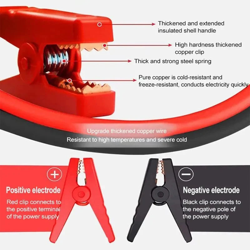 EAFC 2000A Car Jump Starter Portable Power Bank  Car Battery Booster 12V Auxiliary Starting Device for Diesel Gasoline