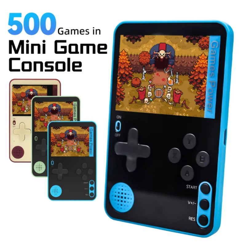 K10 Ultra-thin Retro games Console 2.4inch 500 Classic Children Adult birthday gift Mini Pocket Handheld Video Game Player