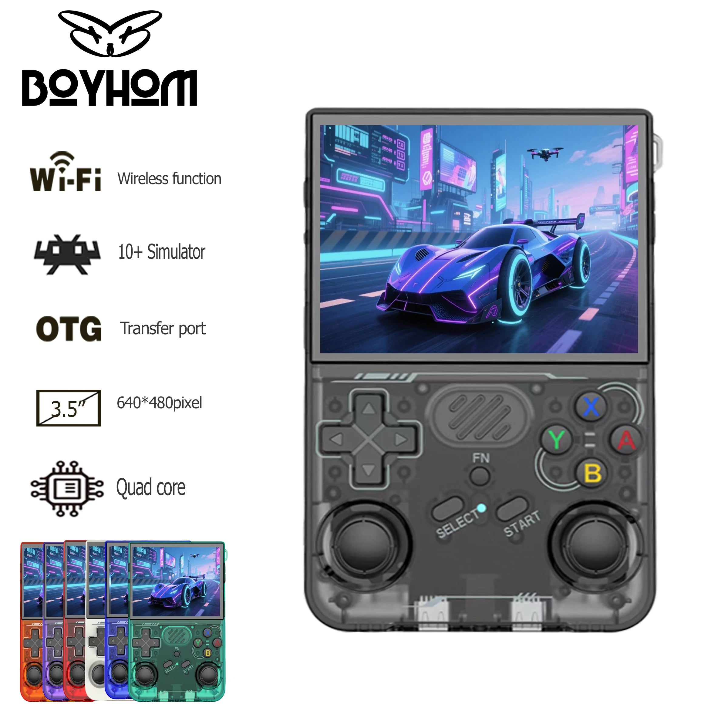 R36s Upgrade R36xx Retro Handheld Game Console with WiFi Online Battle, Portable 3.5 Inch IPS Screen, Best Gift for Kids and Fri