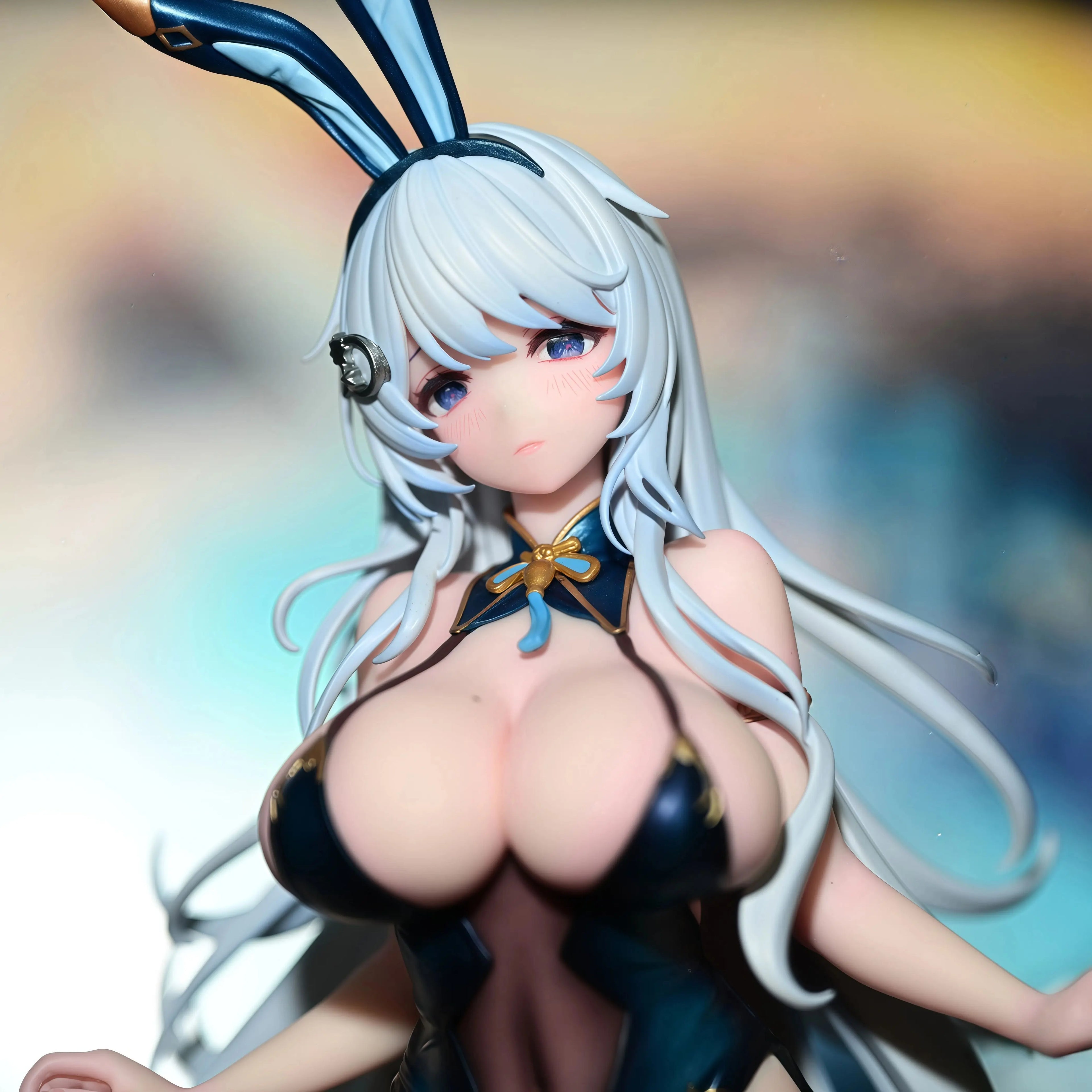 Qipao Rabbit GirlPeripheral figurine model table decoration, birthday gift, trendy toy scene decoration, car decoration