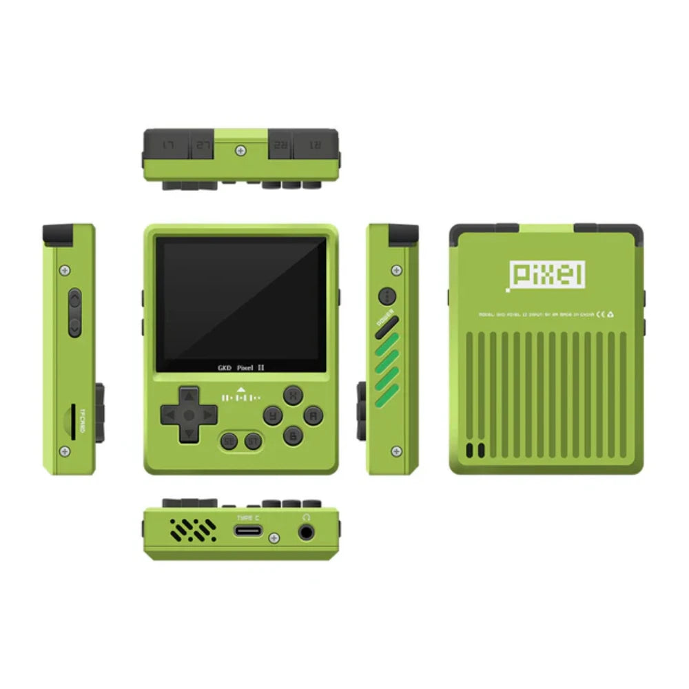 5000+ Games 2025 GKD Pixel 2 Metal Handheld Game Console 2.4" IPS 640x480 Retro PSP PSone 64GB CNC Portable Birthday Gift