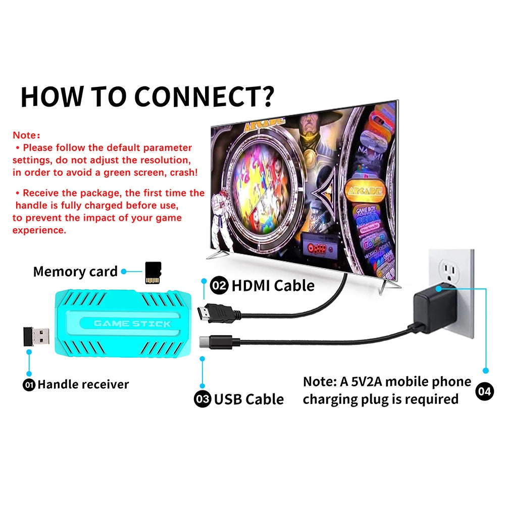 U36 128GB Wireless Gamepad S905 Retro Gaming Console Pre-loaded with 50,000+ Games HDMI Supports 40+ Classic Emulators For PS1