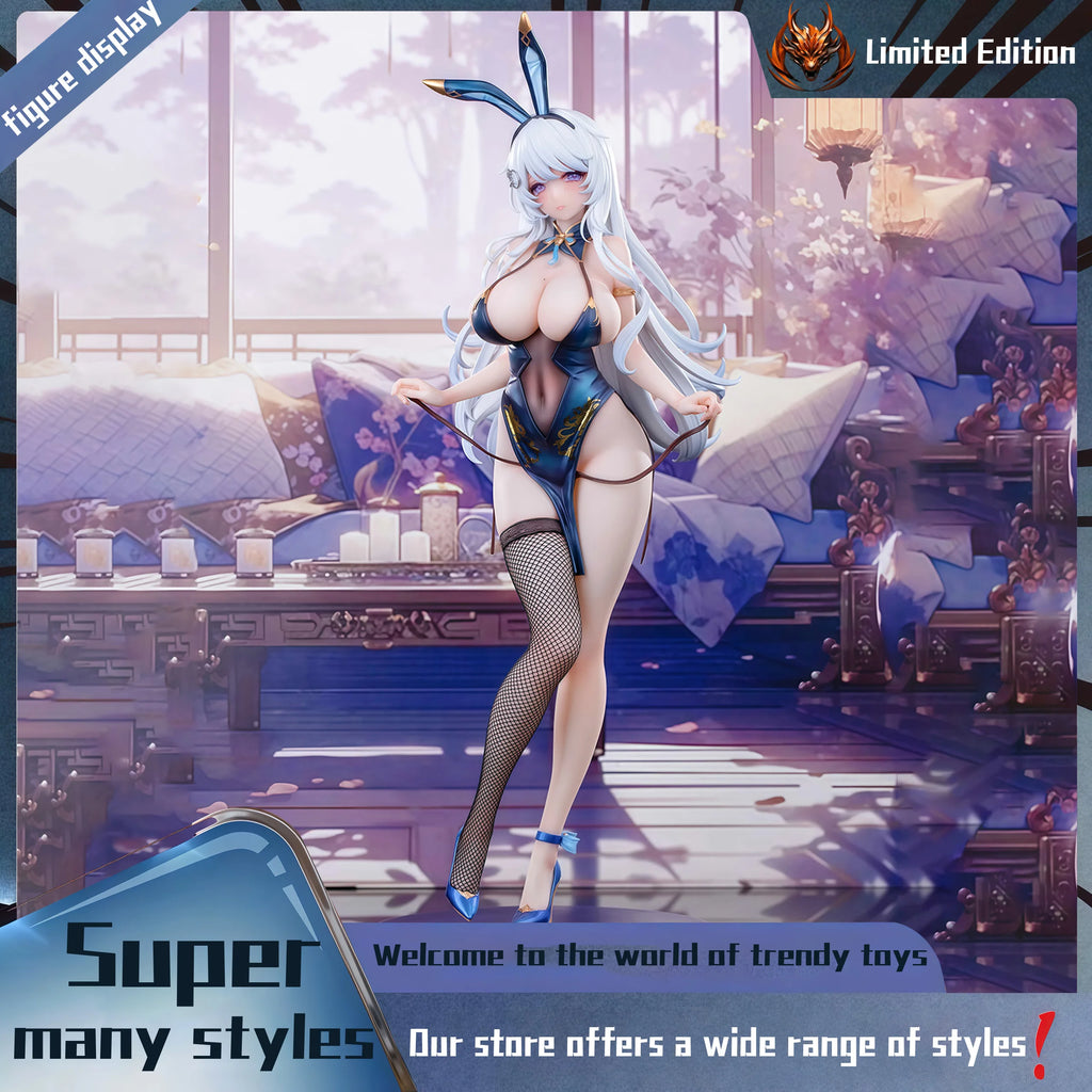Qipao Rabbit GirlPeripheral figurine model table decoration, birthday gift, trendy toy scene decoration, car decoration