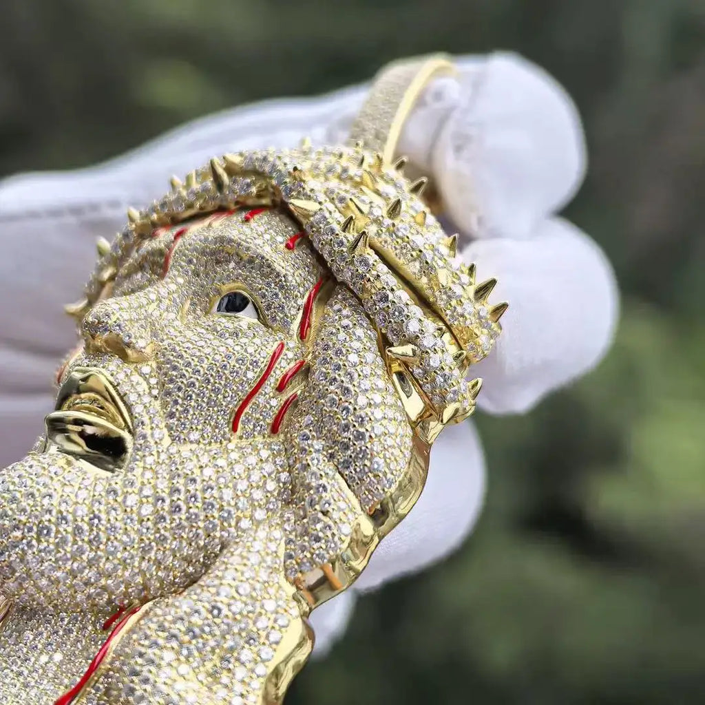 Hip-hop high-end custom portrait pendant S925 silver inlaid with moissanite