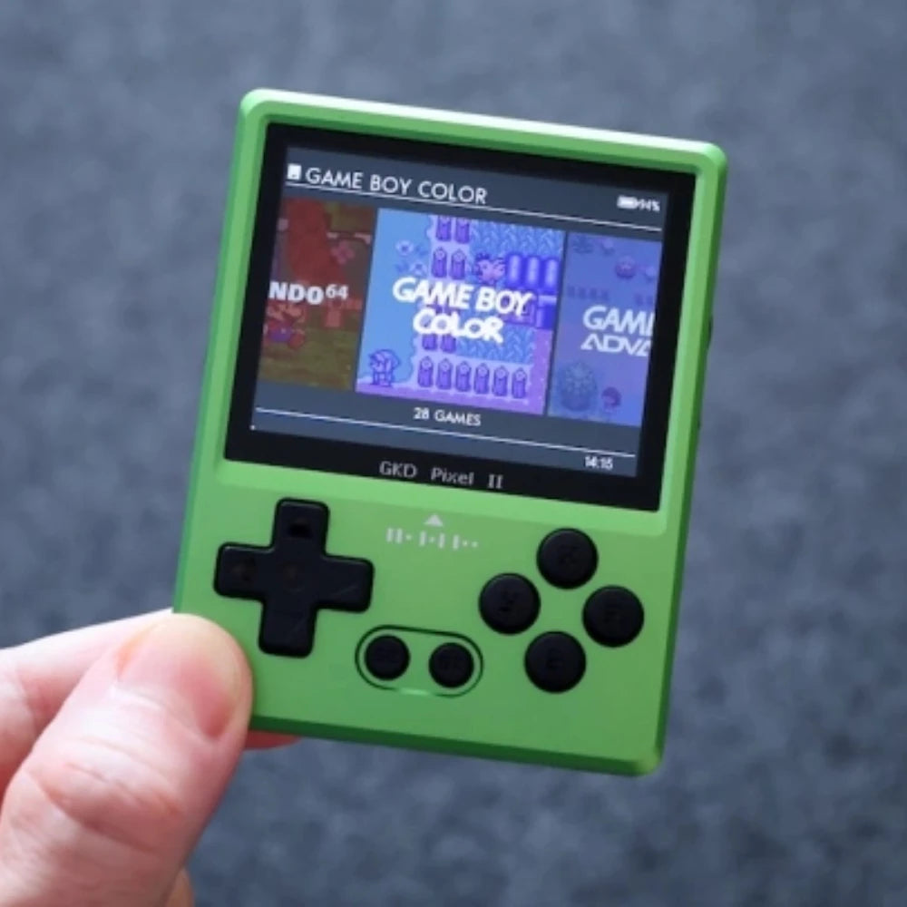 5000+ Spiele 2025 GKD Pixel 2 Handheld-Spielkonsole aus Metall, 2,4 Zoll IPS, 640 x 480, Retro, PSP, PSone, 64 GB, CNC, tragbar, Geburtstagsgeschenk