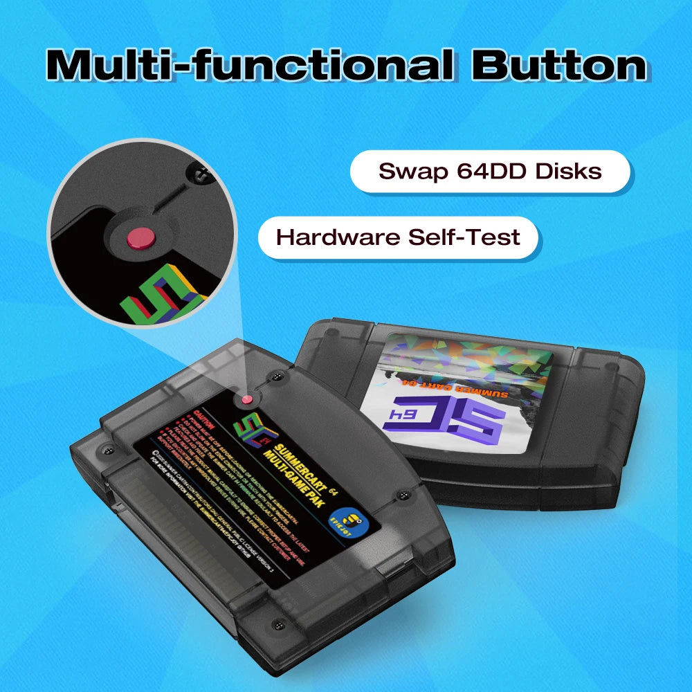SummerCart 64 Open Source N64 For Nintendo 64 Game Card free 32GB SD Card 5400+games Compatibility Support 64DD Games