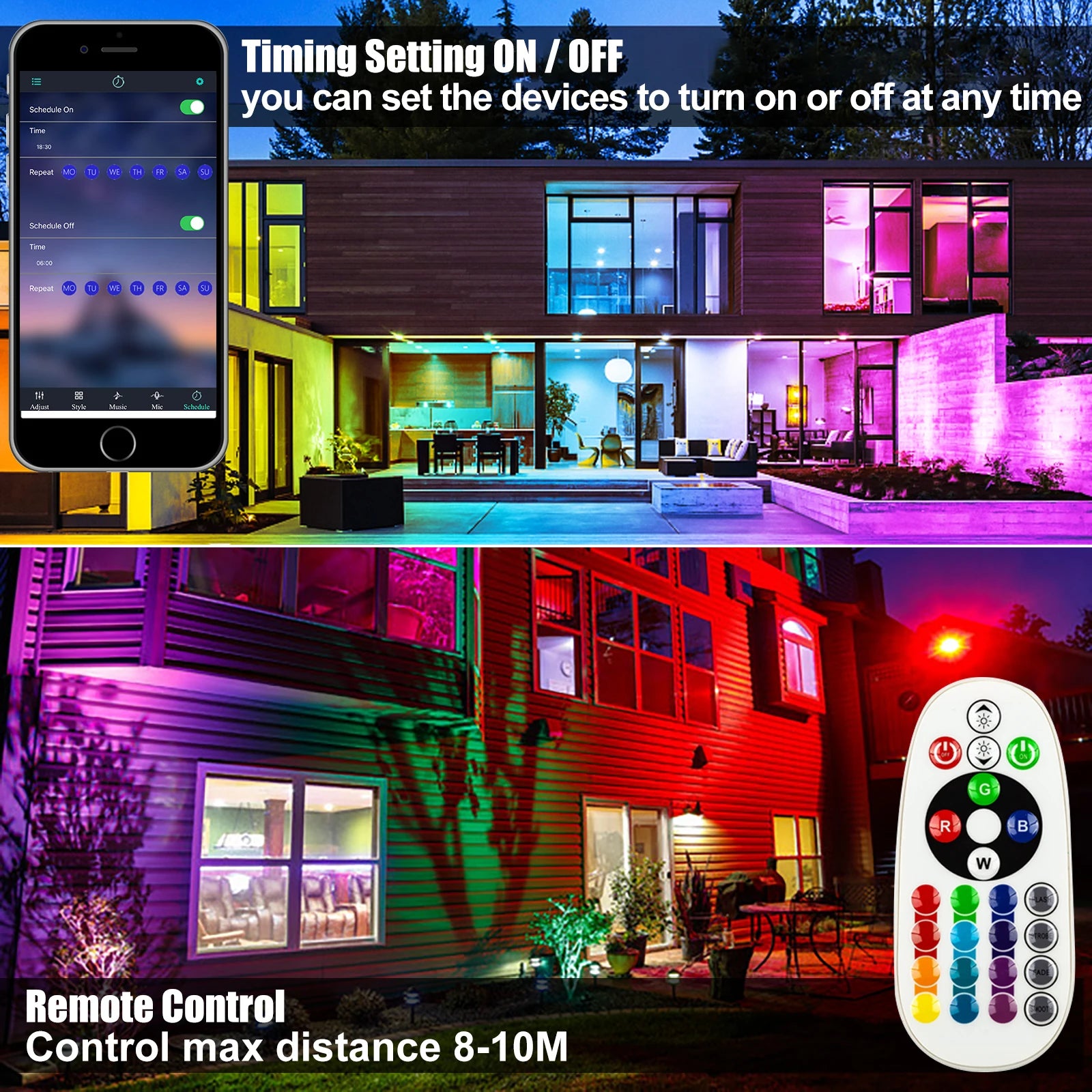 RGB LED Strip Light Music Sound Control Pickup Rhythm Ambient Lamp Atmosphere Night Lights For Bar Car Room TV Gaming Decoration