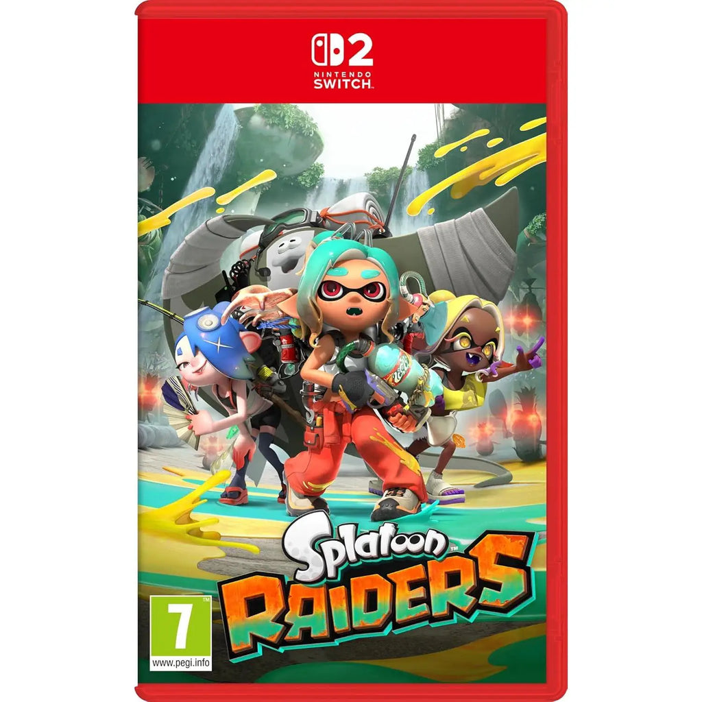 Splatoon Raiders for Nintendo Switch 2, new action-adventure game focusing on exploration and PvE combat, featuring cooperative play for up to 4 players, available in Spanish and set in the mysterious Spiral Islands.
