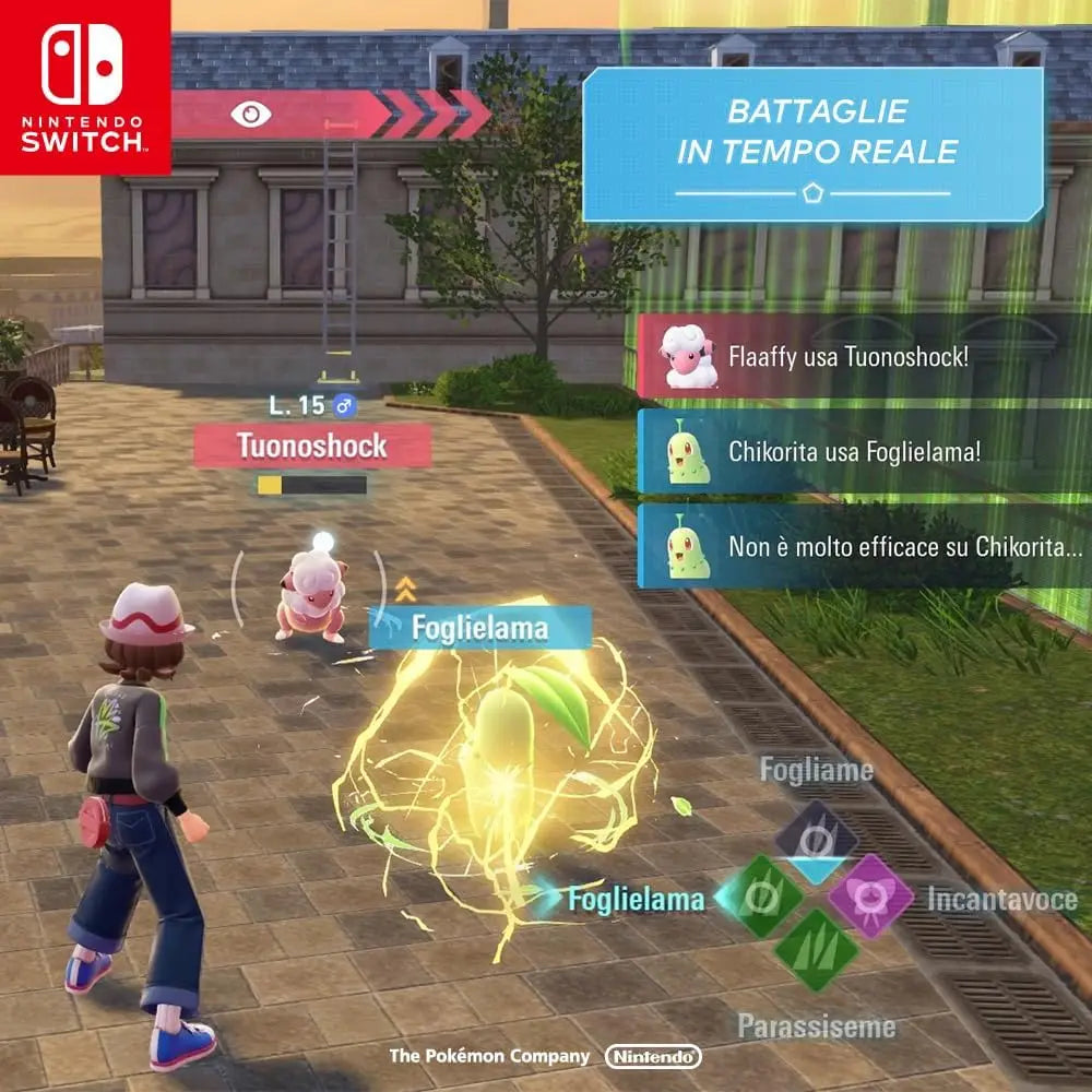 Pokemon Legends Z-A Switch 2 UK, Nintendo Switch game with English audio and Italian text, featuring enhanced resolution and real-time battles in Luminopoli, offering a new adventure with Pokémon companions.