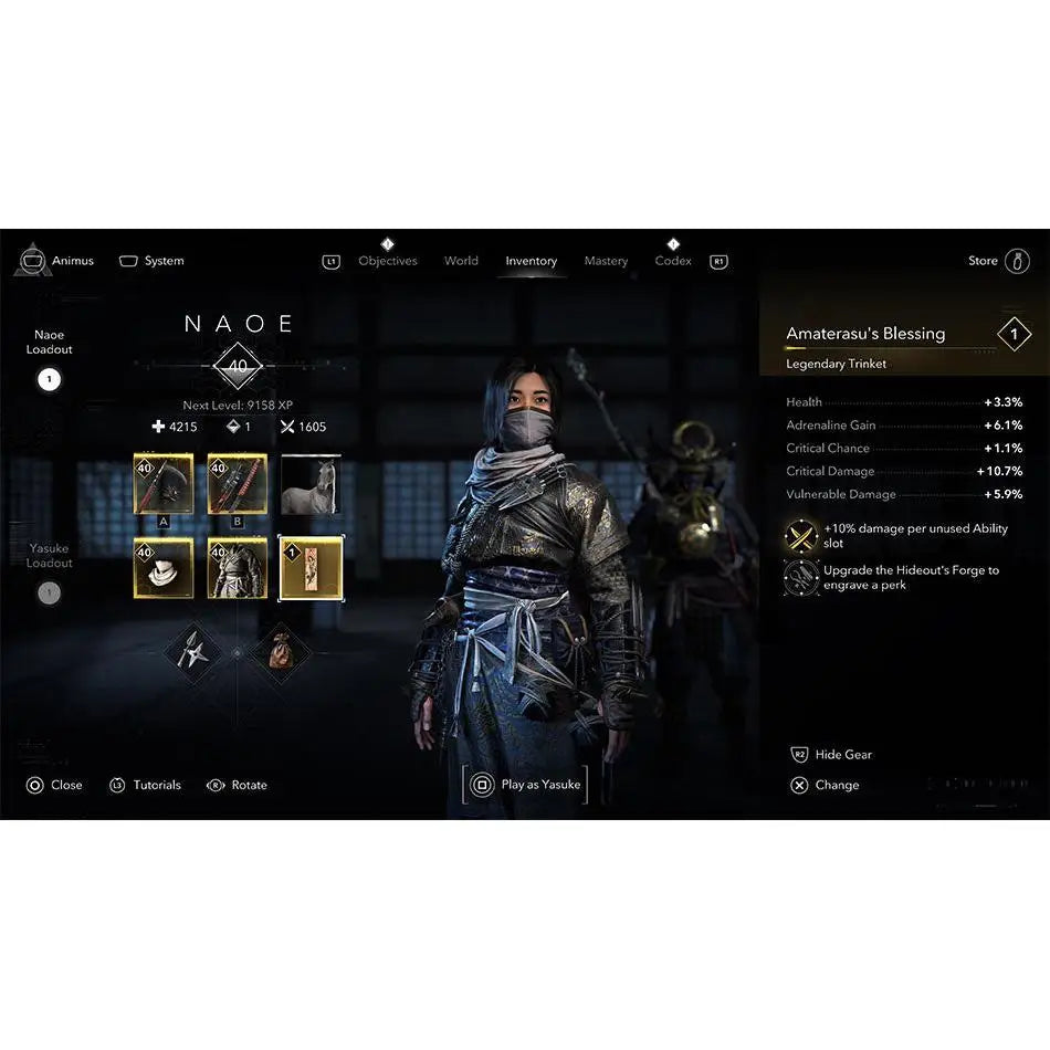 Assassin's Creed Shadows for Nintendo Switch 2 - Action-Adventure Game set in Feudal Japan with Assassin and Samurai characters, featuring stealth gameplay and immersive world exploration.