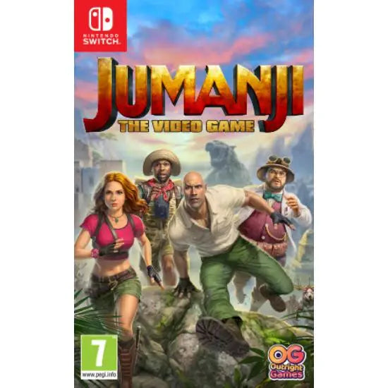 Jumanji: The Video Game for Nintendo Switch - Physical game, factory sealed, supports English, German, Spanish audio and subtitles, ideal for Nintendo Switch gaming enthusiasts, features engaging multiplayer adventure.