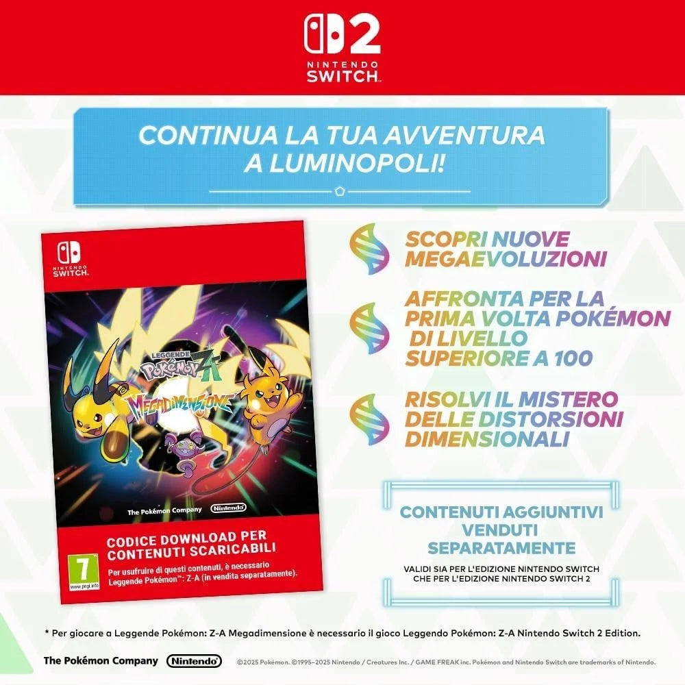 Pokemon Legends Z-A Physical Game for Nintendo Switch 2, Sealed, Adventure Type, from Nintendo, New Video Game.