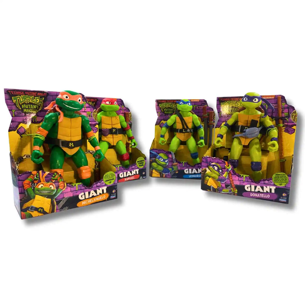 Famous tmnt giant figures pack 4 ninja turtles 30 cm - complete collection