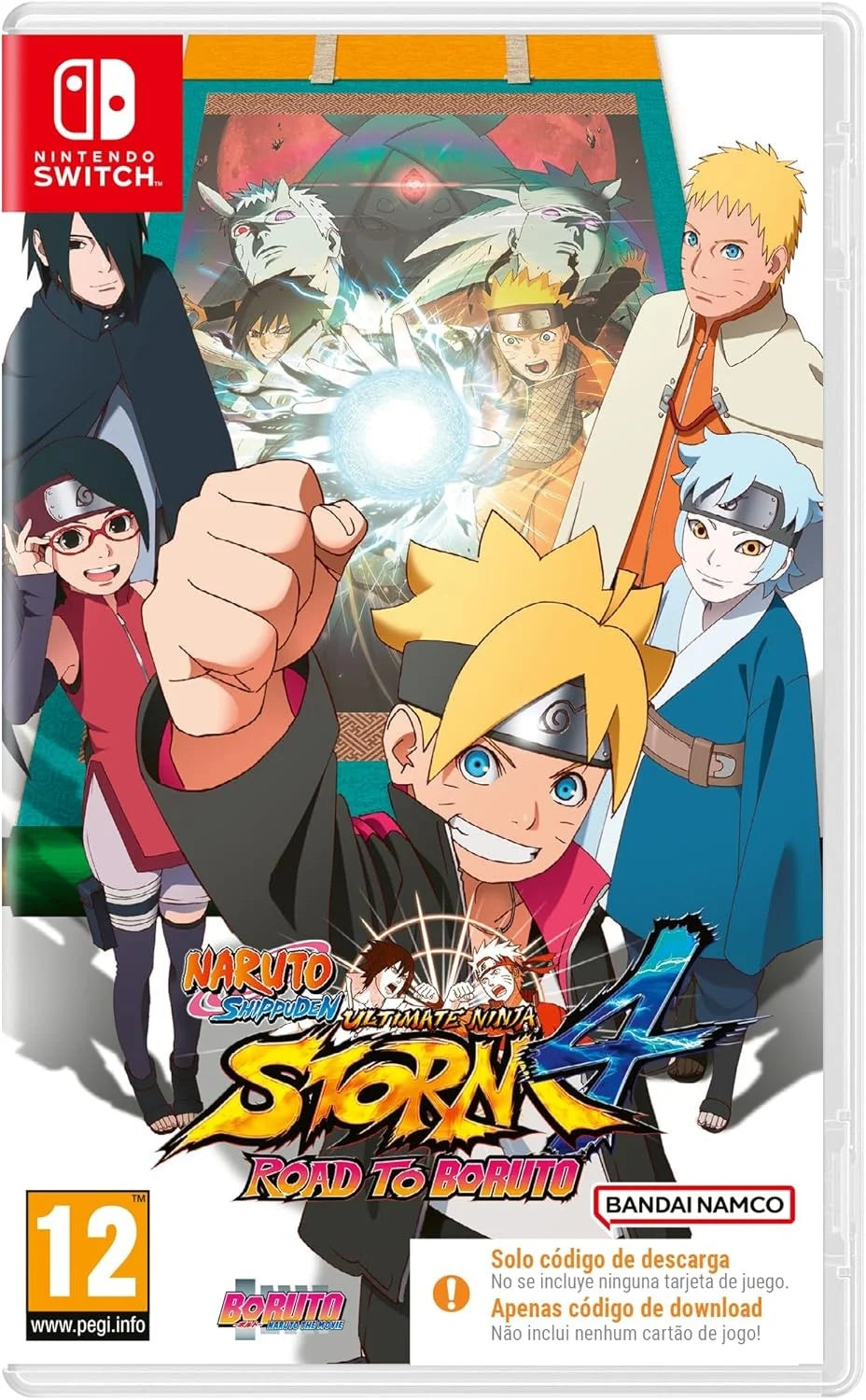Naruto Shippuden Ultimate Ninja Storm 4 - Road To Boruto for Nintendo Switch, physical format game with Spanish language support, sealed, offering a thrilling gaming experience for fans of Nintendo Switch games.
