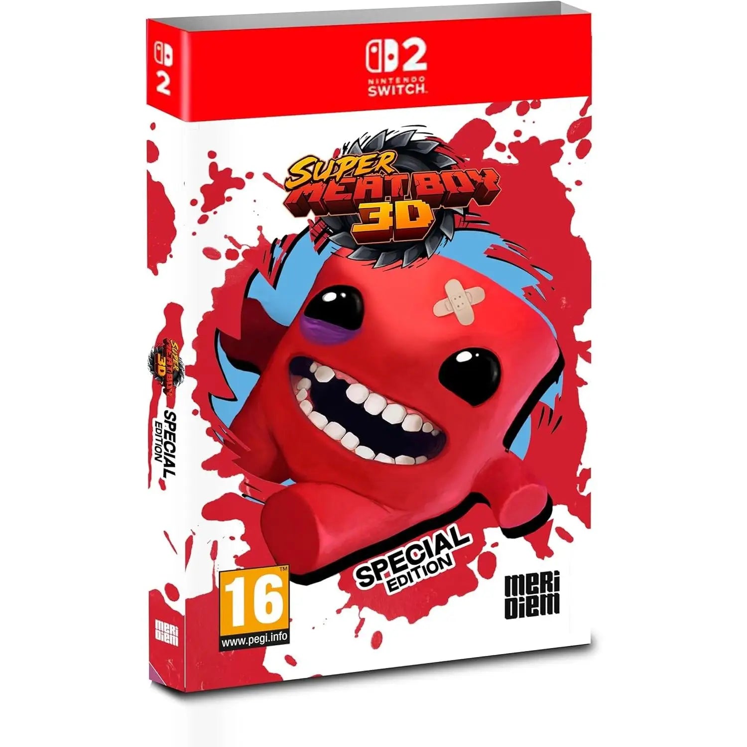 Super Meat Boy 3D Special Edition Game for Nintendo Switch, physical format, factory sealed, from Nintendo, ideal for switch games and retro gaming enthusiasts.