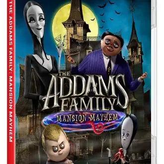 The Addams Family: Mansion Mayhem Game for Nintendo Switch, physical edition, factory sealed, featuring English audio and multi-language subtitles, perfect for fans of Nintendo switch games and retro video games.
