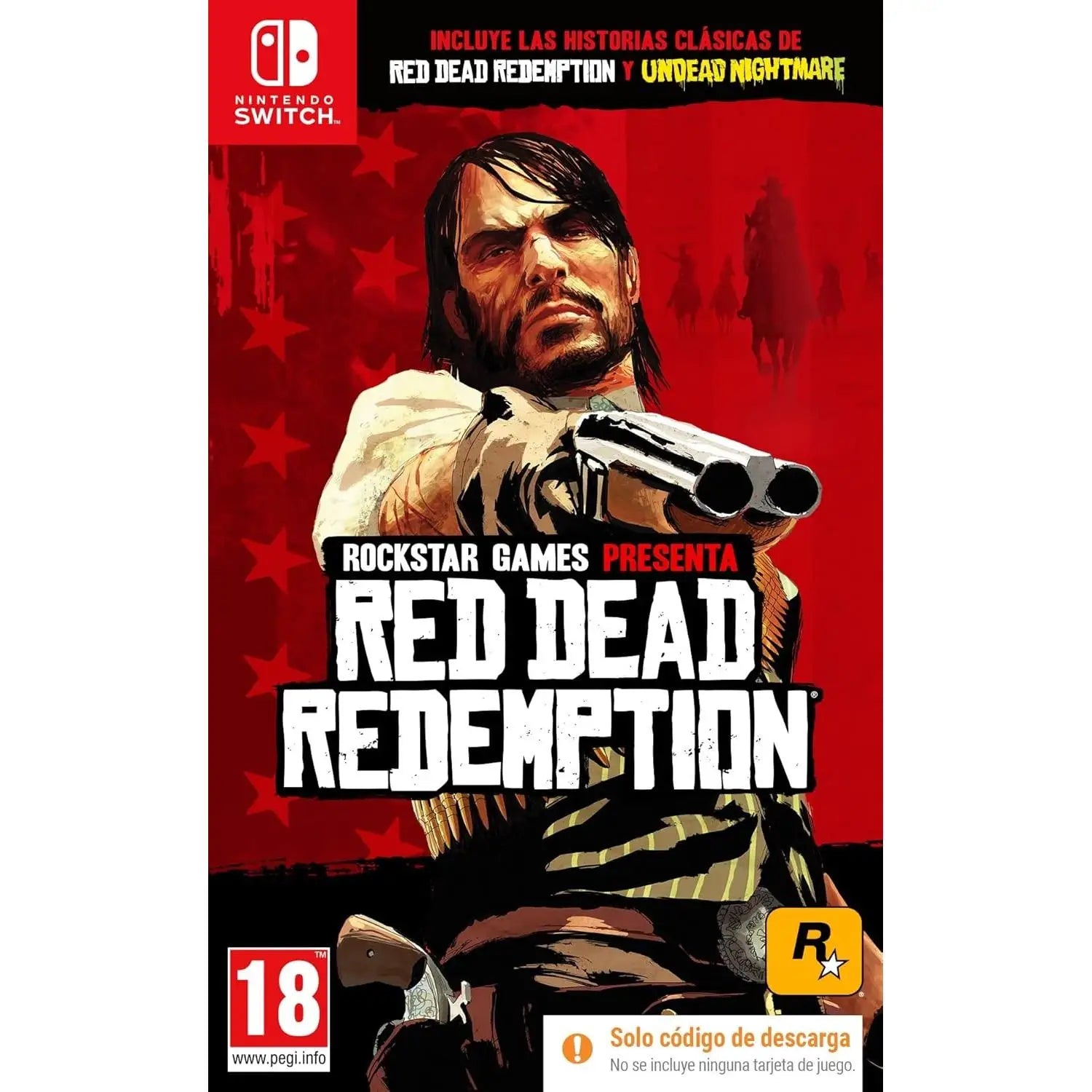 RED DEAD REDEMPTION Digital Game for Nintendo Switch PAL ES, includes Undead Nightmare, brand Nintendo, factory sealed, available in multiple languages including Spanish, compatible with Switch.