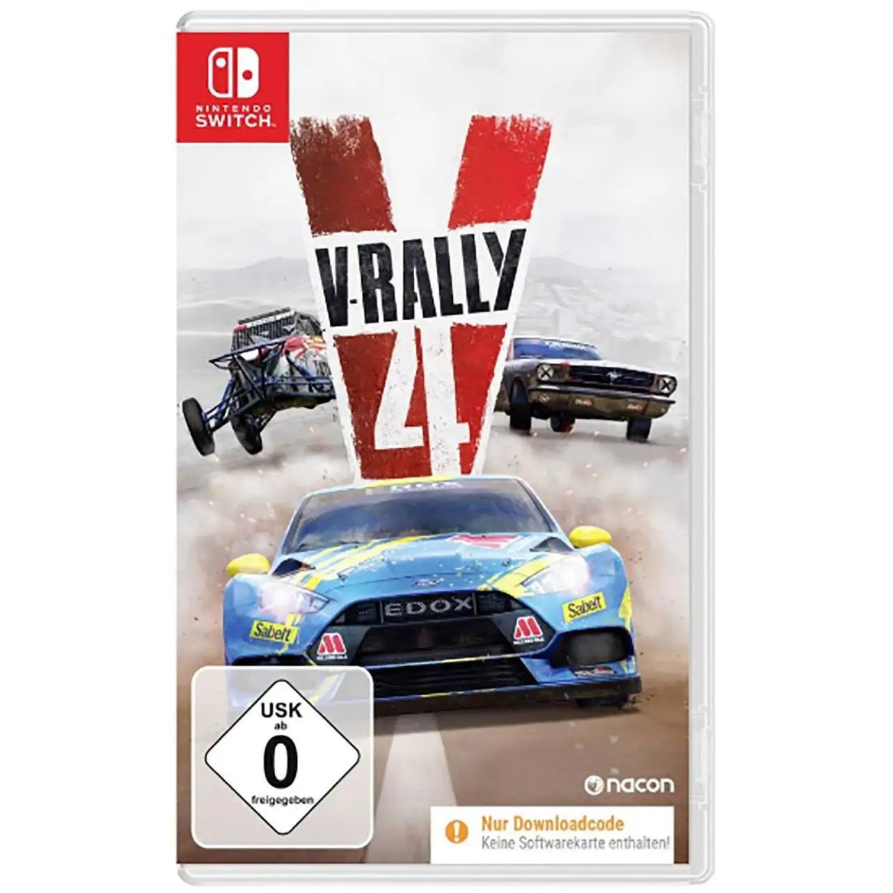 V-Rally 4 Digital Game for Nintendo Switch, Nintendo, digital format, factory sealed, includes original box with download code, suitable for racing game enthusiasts.