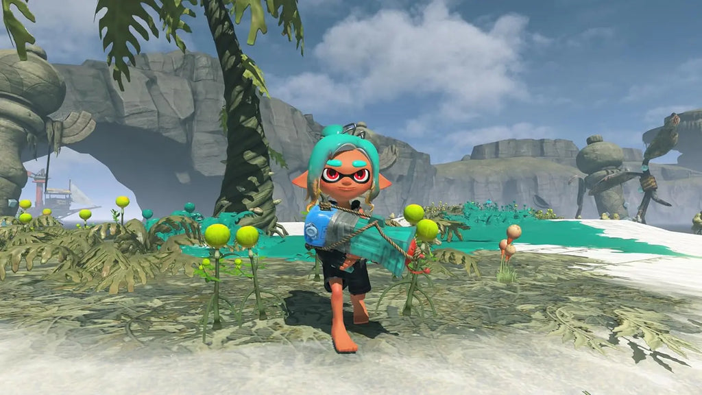 Splatoon Raiders for Nintendo Switch 2, new action-adventure game focusing on exploration and PvE combat, featuring cooperative play for up to 4 players, available in Spanish and set in the mysterious Spiral Islands.