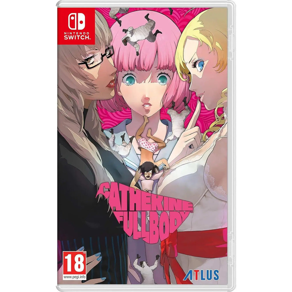 Catherine: Full Body Game for Nintendo Switch, physical PAL EUR/UK edition with English audio and multiple subtitle options, delivers a captivating blend of adventure and puzzle-solving for mature audiences (PEGI 18+).