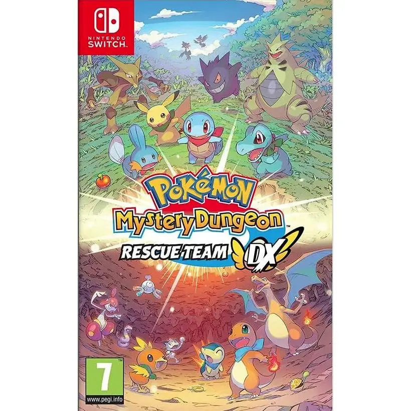 Pokemon Mystery Dungeon Rescue Team DX for Nintendo Switch - explore dynamic dungeons, form a rescue team with Pikachu, Eevee, and Charmander, and save Pokémon in distress; perfect for fans of Nintendo Switch games and adven